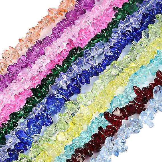 Прозрачные стеклянные бусины, имитация драгоценных камней, самородки