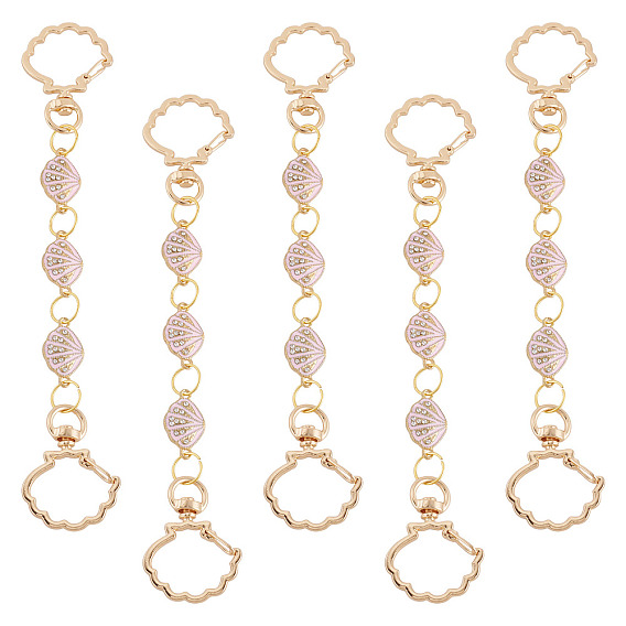 5 шт. сплав розовая эмаль оболочка звено сумка удлинитель цепи, Сплав с застежками, аксессуары для замены сумок