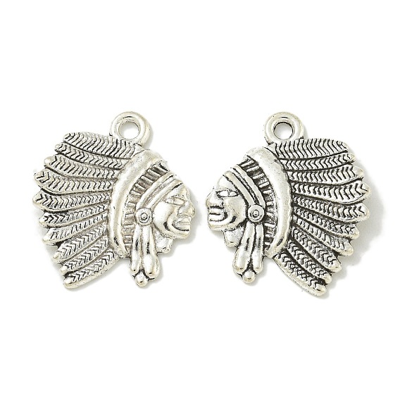 Сплавочные подвески тибетского стиля, без кадмия и без свинца, античное серебро