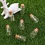 20Pcs Mini Cute Small Glass Jar Glass Bottles, Decorative Storage Pendants, Wishing Bottle, with Cork Stopper