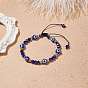 Lampwork Evil Eye & Glass Braided Bead Bracelet, Adjustable Bracelet for Women
