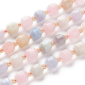 Природные морганит нитей бисера, граненые, круглые