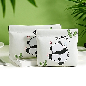 Panda Imitation Leather Coin Purse, Multipurpose Shrapnel Makeup Bag, Headphone Storage Bag