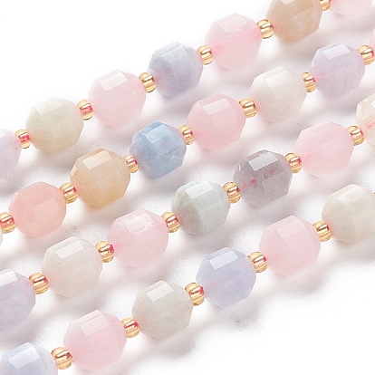 Природные морганит нитей бисера, граненые, круглые