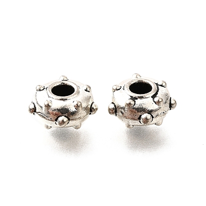 Сплавочные овальные бусины тибетского стиля , без кадмия и без свинца, плоско-круглые