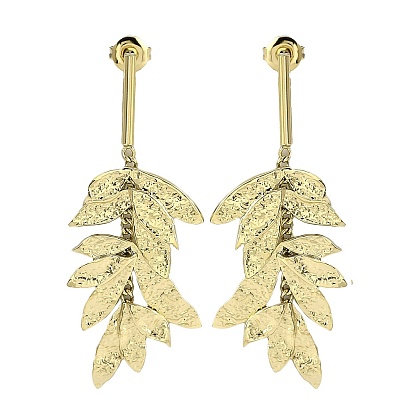 304 из нержавеющей стали листьев серьги стержня, украшения для женщин