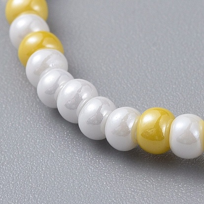 Bracelets extensibles en perles de rocaille pour enfants, avec breloques en laiton étoilé
