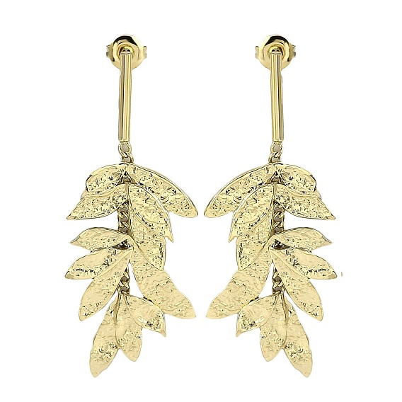 304 из нержавеющей стали листьев серьги стержня, украшения для женщин