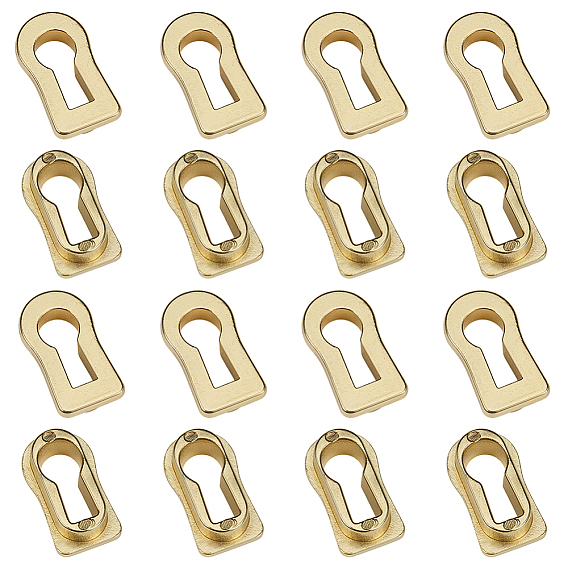 16шт. винтажные таблички с ключами из цинкового сплава, розетки замка, овальные