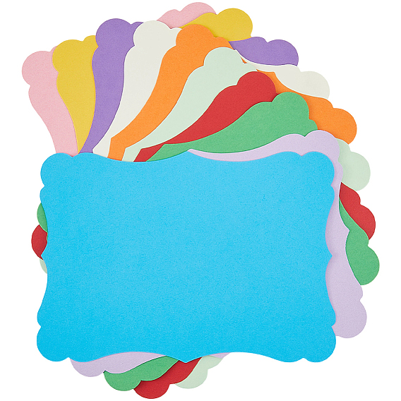 50шт. 10 цветов, бумага для поздравительных открыток своими руками, прямоугольные