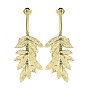 304 из нержавеющей стали листьев серьги стержня, украшения для женщин