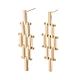 Brass Rhombus Dangle Stud Earrings for Women, Nickel Free