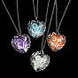 Luminous Glow in the Dark Alloy Heart Cage Pendant Necklace