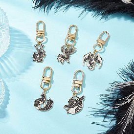 Подвески из сплава с эмалью, с поворотными застежками сплава, разнообразные