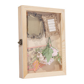 Wood Insect Specimen Display Cases with Visible Window, Rectangle