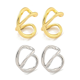 Rack Plating Brass Cuff Earrings for Women, Cadmium Free & Lead Free, Long-Lasting Plated