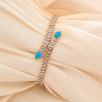 Браслеты-цепочки из латуни с паве из кубических цирконий, теннисные браслеты для женщин, реальный 18 k позолоченный