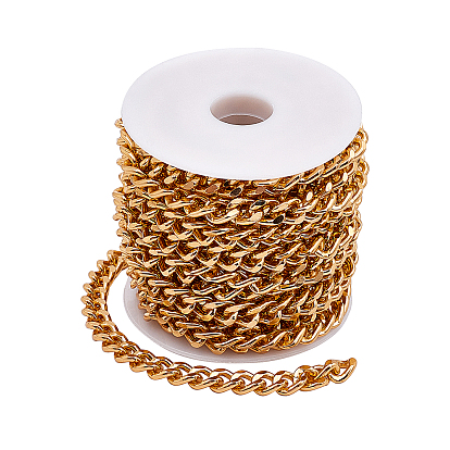 DIY Chain Necklaces Making Kits, Including 5m Unwelded Aluminum Twisted Curb Chains and 1Pc Spool