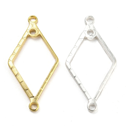 Brass Connector Charms, Cadmium Free & Lead Free, Rhombus Frame Links