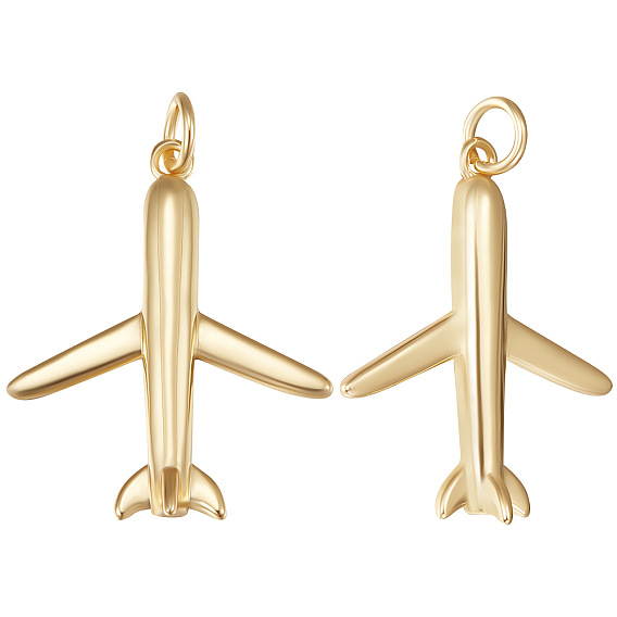 8подвески из латуни с гальваническим покрытием, с целью перехода в кольце, долговечный, самолет