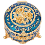 Vintage Zinc Alloy Rose Pattern Jewelry Storage Box