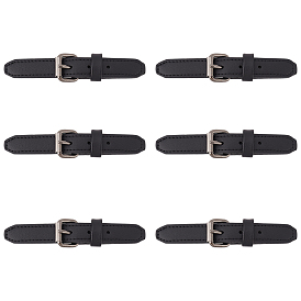 6 комплекты из искусственной кожи с пришивными пряжками, закрытие вкладок, застежки на плаще, с железными роликовыми пряжками