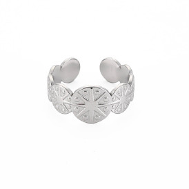 304 плоская круглая манжета из нержавеющей стали с открытым кольцом для защиты от солнечных лучей для женщин