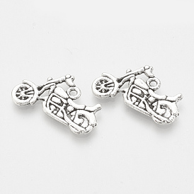 Tibetan Style Alloy Pendants, Cadmium Free & Lead Free, Motorcycle