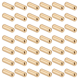 100pcs perles en laiton, avec silicone à l'intérieur, perles de curseur, colonne
