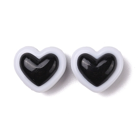 Two-tone Acrylic Beads, Heart