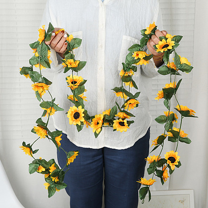 Simulation flower sunflower rattan soft decoration scene decoration artificial flower rattan flower sunflower vine