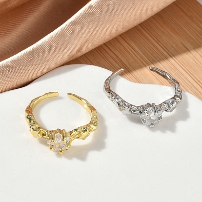 Открытые кольца манжеты из латуни с микропаве и кубическим цирконием, звезда, без кадмия и без свинца, стойки покрытие, долговечный