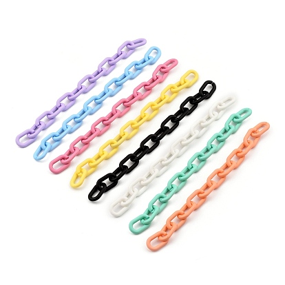 Handgefertigte Acrylkabelketten, ellipsenförmige, für Schmuck machen