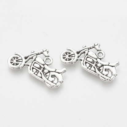 Tibetan Style Alloy Pendants, Cadmium Free & Lead Free, Motorcycle