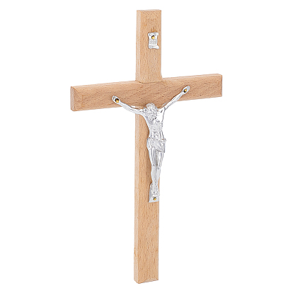 Пасхальный крест Иисуса из дерева, для украшения стен дома