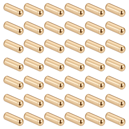 100pcs perles en laiton, avec silicone à l'intérieur, perles de curseur, colonne