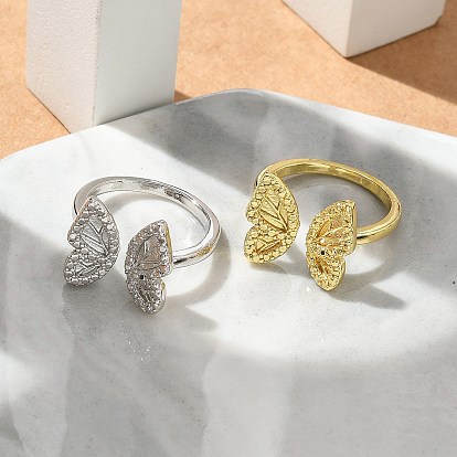 Бабочка манжеты кольца, украшения из латуни для женщин, долговечный, стойки покрытие