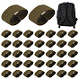 40 pièces de passants de boucle en nylon, accessoires de boucle de ceinture pour hommes, anneau