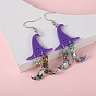 Witch's Hat with Boots Arcylic Big Dangle Earrings for Women
