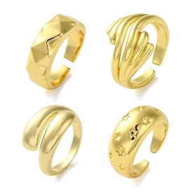 Brass Rings, Real 18K Gold Plated