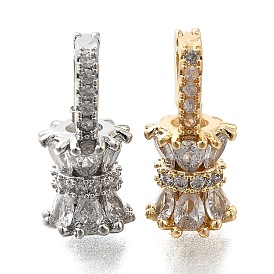 Поручни для пончиков из латуни с микропаве из кубического циркония, колонка, долговечный