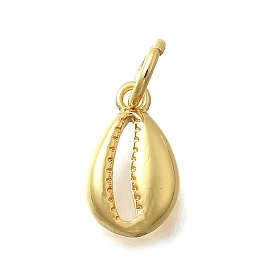 Латунные подвески, формы раковины, без свинца и без кадмия, стойки покрытие, с целью перехода в кольце