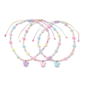 Acrylic Beaded Necklaces, Butterfly