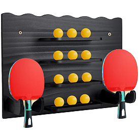 1 Настенная подставка для хранения теннисных ракеток из сосновой древесины, прямоугольные