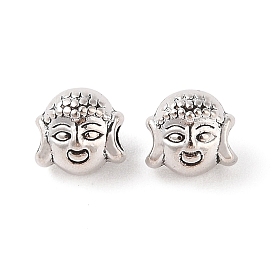 Tibetan Style Alloy Beads, Cadmium Free & Lead Free, Buddha Head