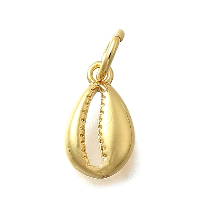 Латунные подвески, формы раковины, без свинца и без кадмия, стойки покрытие, с целью перехода в кольце