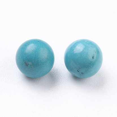 Natural Magnesite Beads, Gemstone Sphere, Dyed, Round, Undrilled/No Hole Beads