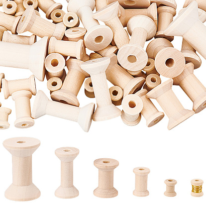 74 шт. деревянные пустые катушки для проволоки, нить шпульки