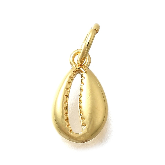 Латунные подвески, формы раковины, без свинца и без кадмия, стойки покрытие, с целью перехода в кольце