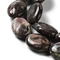 Natural Wealth Stone Jasper Beads Strands, Flat Oval